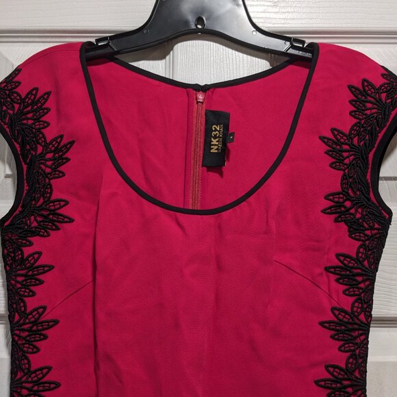 NK32 Fuchsia and Black Dress women's size 2 - Picture 4 of 5